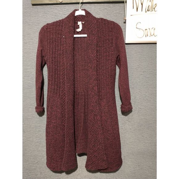 New York Collection plum colored no closure cardigan small - Picture 2 of 4